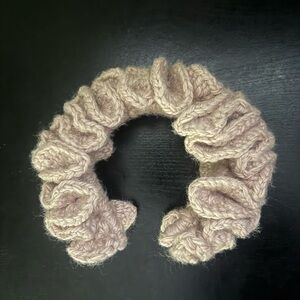 Elegant Blush Crochet Bendable Headband (Handmade)